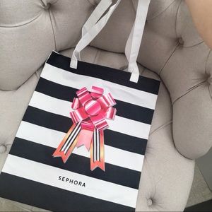 🩷 new Sephora VIB bow holiday canvas tote shopping bag